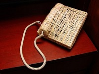 Telephone covered in string