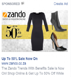 facebook ad to increase online conversions