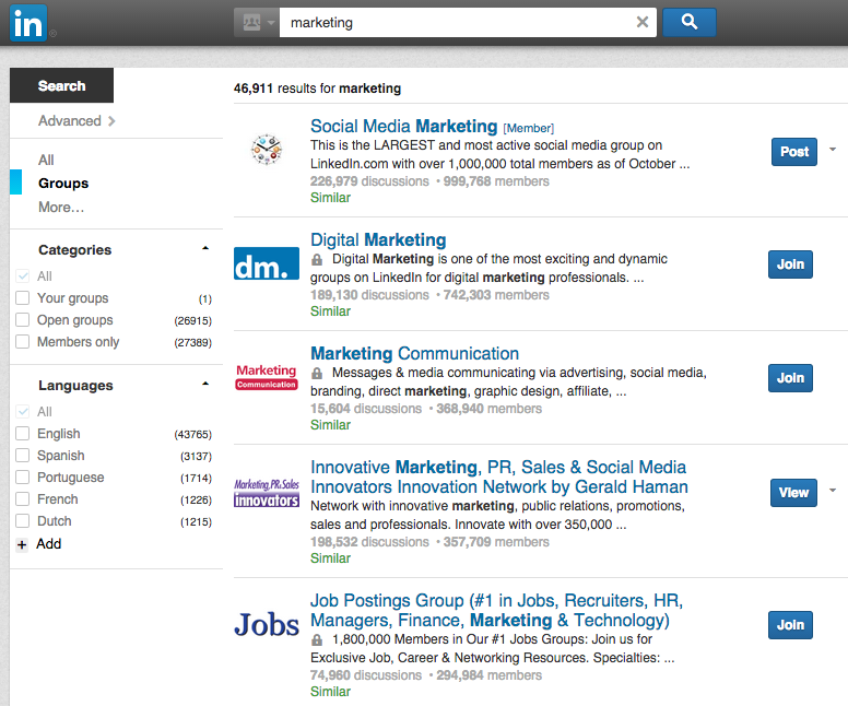Marketing groups - Linkedin For Business