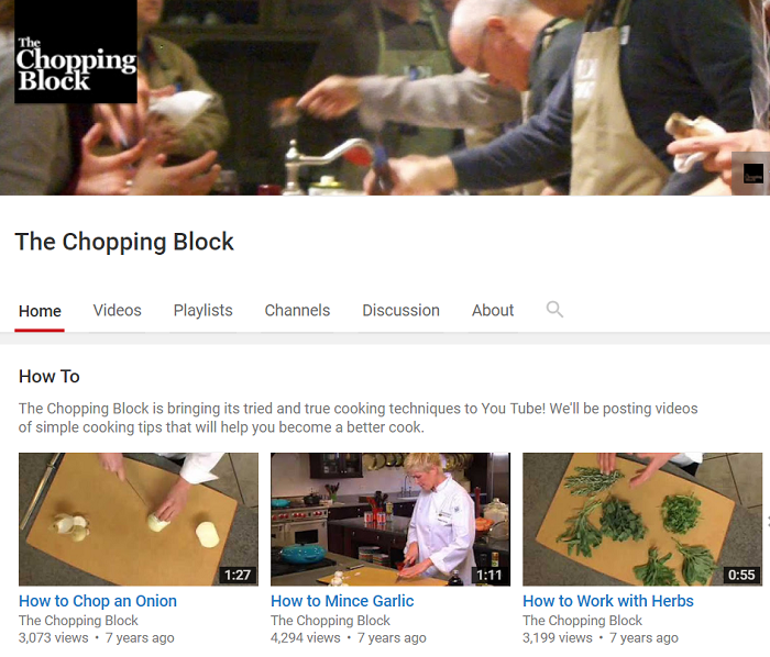 YouTube for Business - Chopping block 